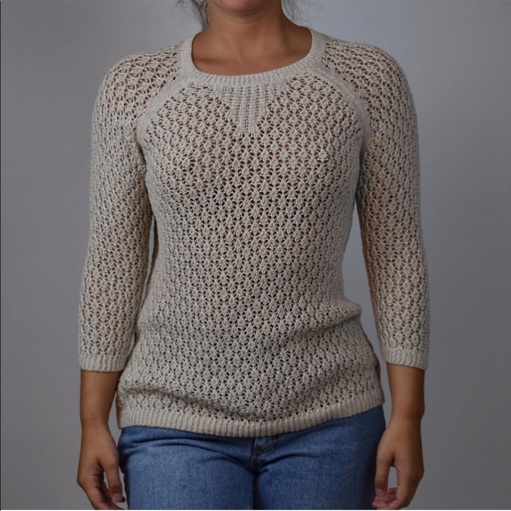 Knitted beige sweater